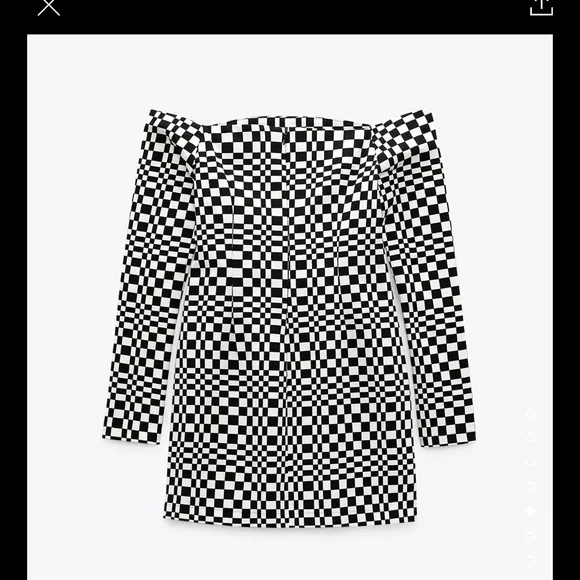 NEW!! Zara black and white plaid dress 👗 - Picture 3 of 13